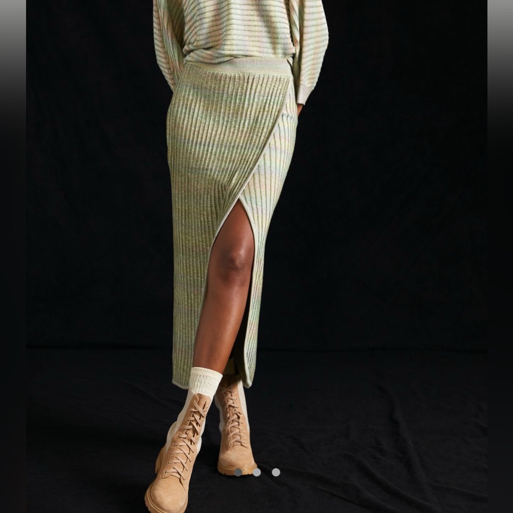 Daily Practice Anthropologie Knit Maxi Wrap Skirt